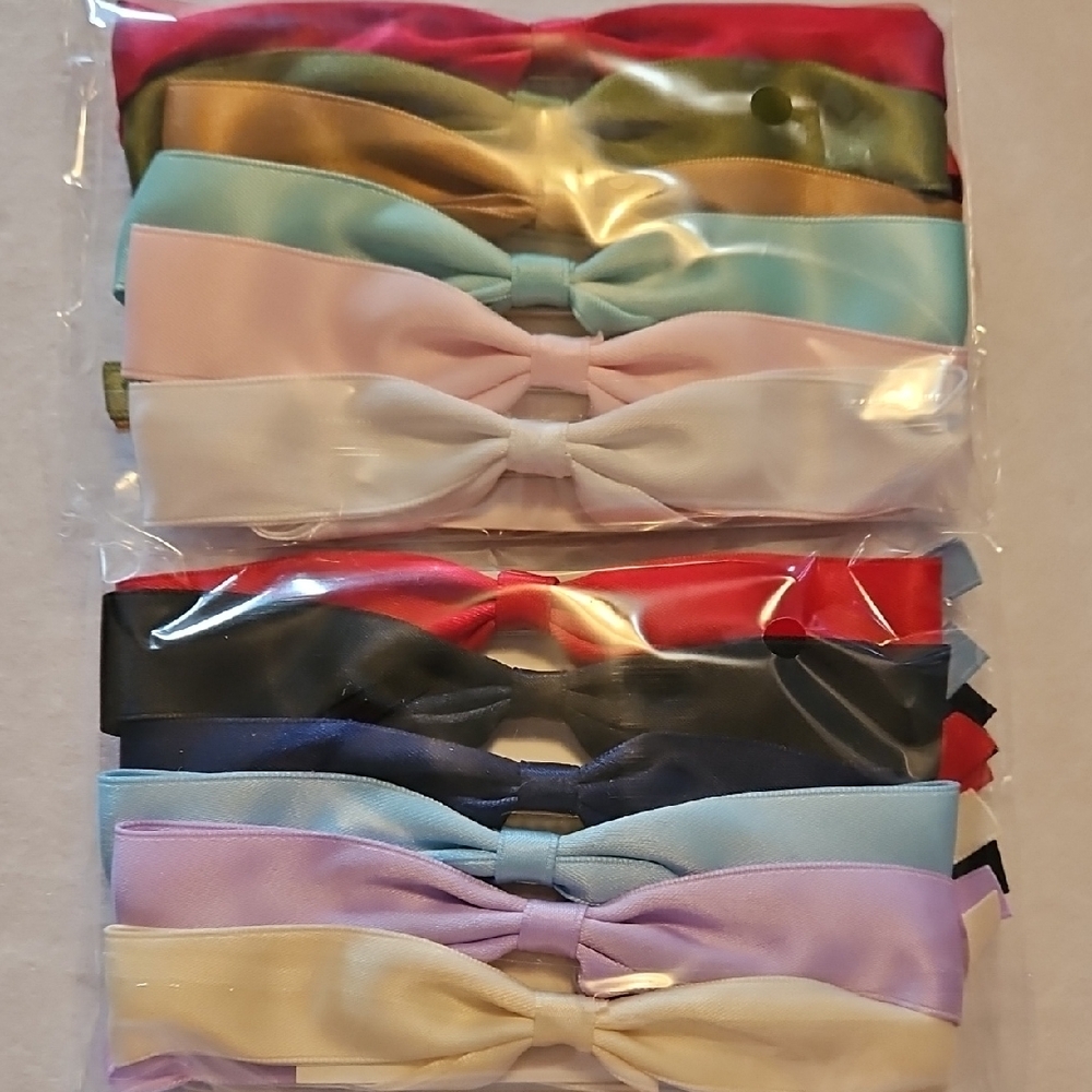 Colorful Bow Headbands Set Of 12